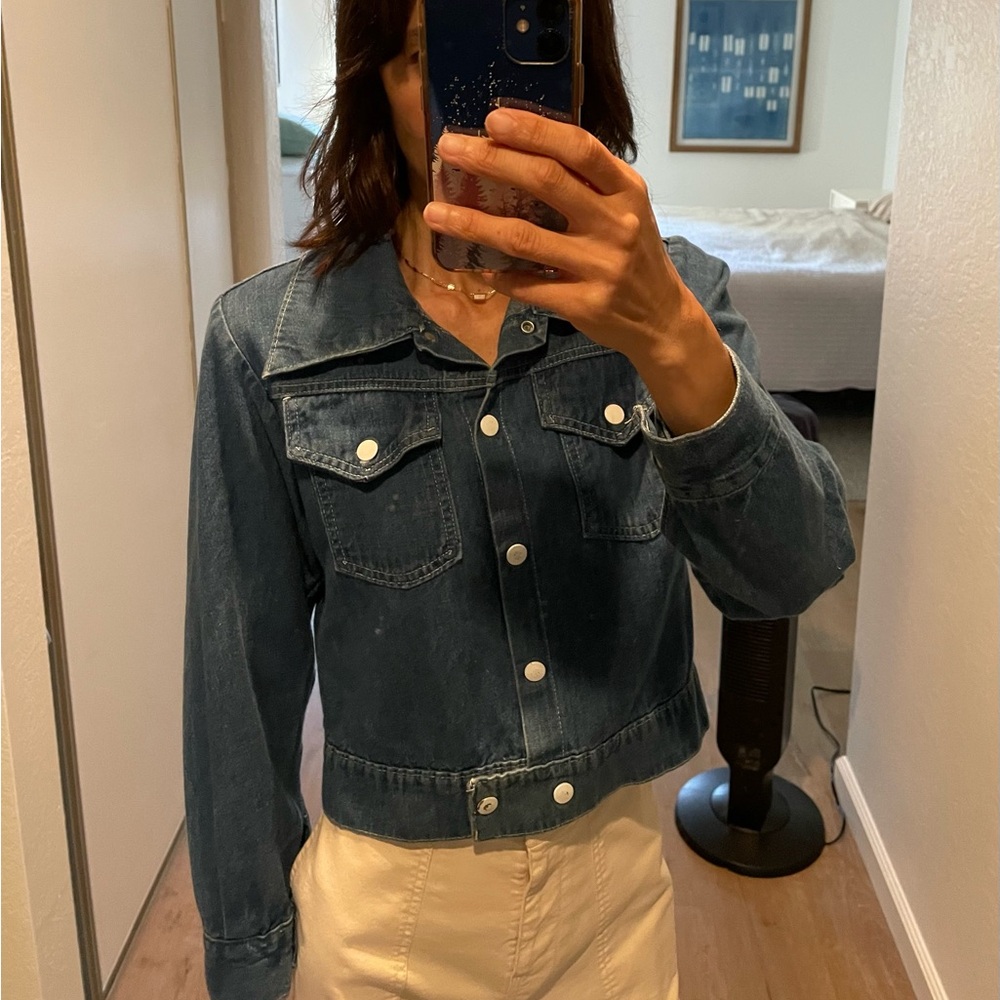 Vintage 70s Denim Jacket with Button Details
